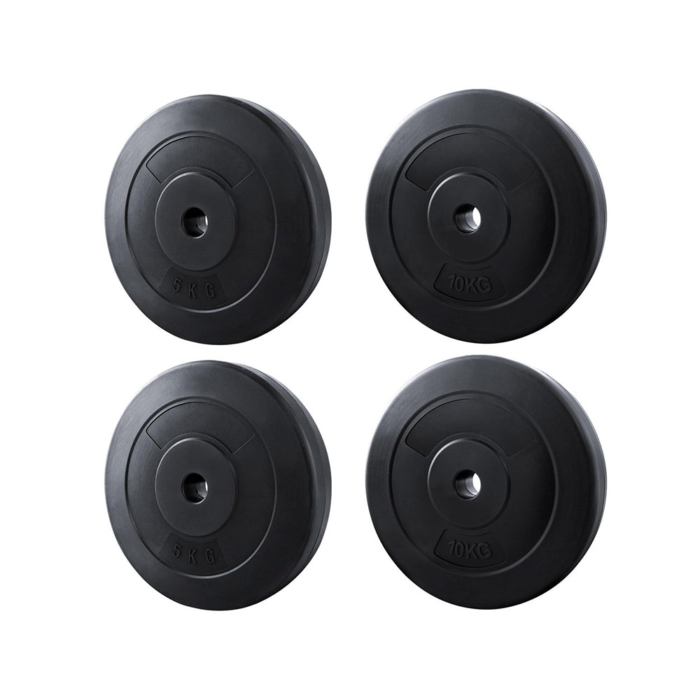 Everfit 30kg Barbell Weight Plates | Standard | Home Gym | Press Fitness Exercise