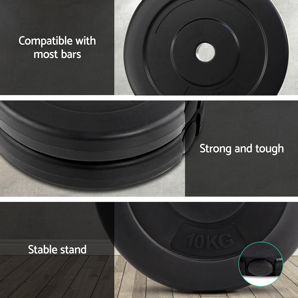 Everfit 30kg Barbell Weight Plates | Standard | Home Gym | Press Fitness Exercise