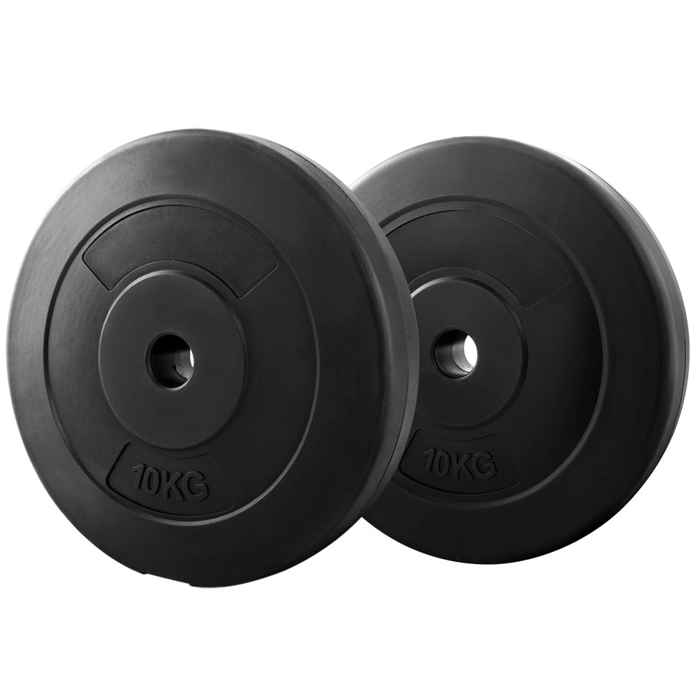 Everfit Weight Plates Standard | 2X 10kg Barbell Plate | Weight Lifting