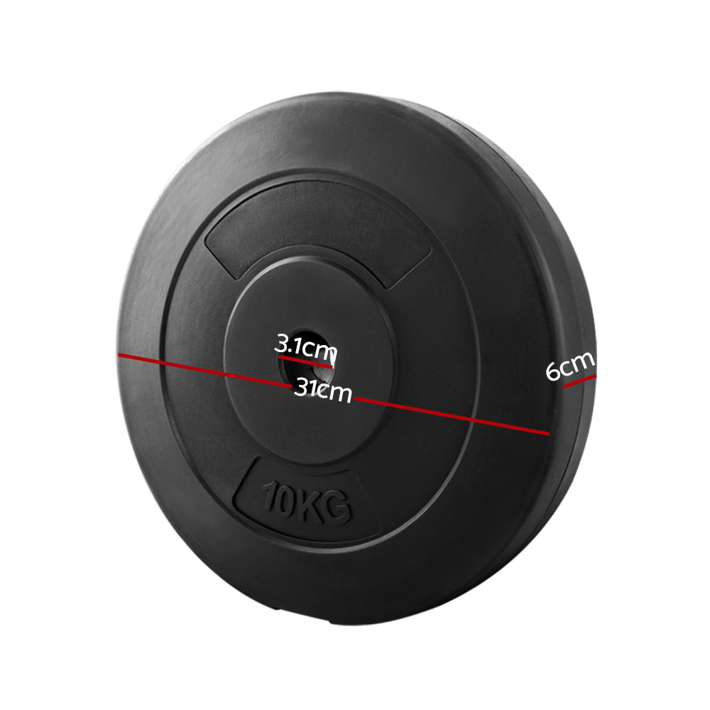 Everfit Weight Plates Standard | 2X 10kg Barbell Plate | Weight Lifting