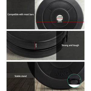 Everfit Weight Plates Standard | 2X 10kg Barbell Plate | Weight Lifting