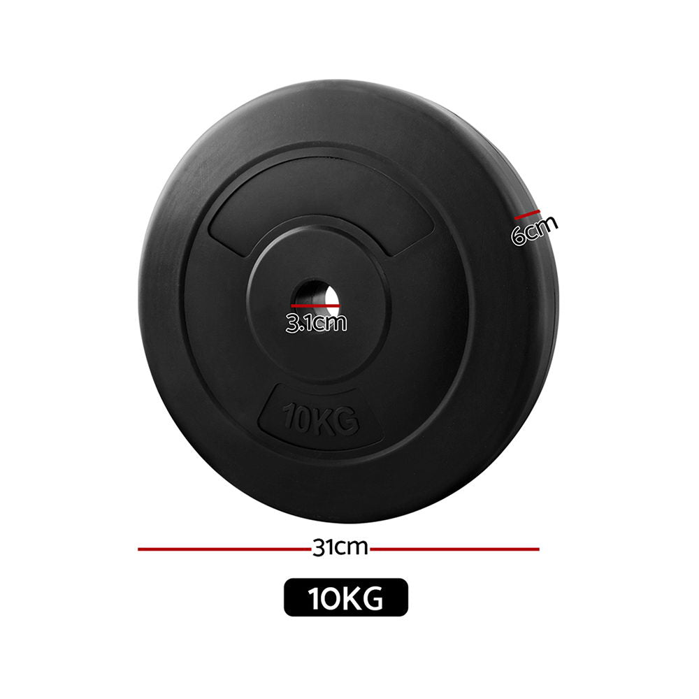 Everfit 40kg Barbell Weight Plates | Standard | Home Gym Press Fitness Exercise