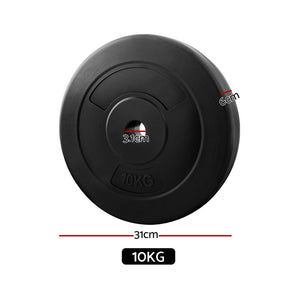 Everfit 40kg Barbell Weight Plates | Standard | Home Gym Press Fitness Exercise