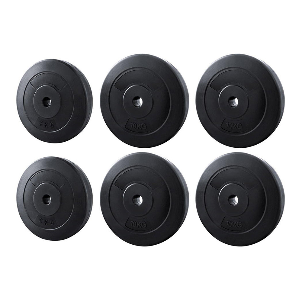 Everfit 50kg Barbell Weight Plates | Standard | Home Gym | Press Fitness Exercise