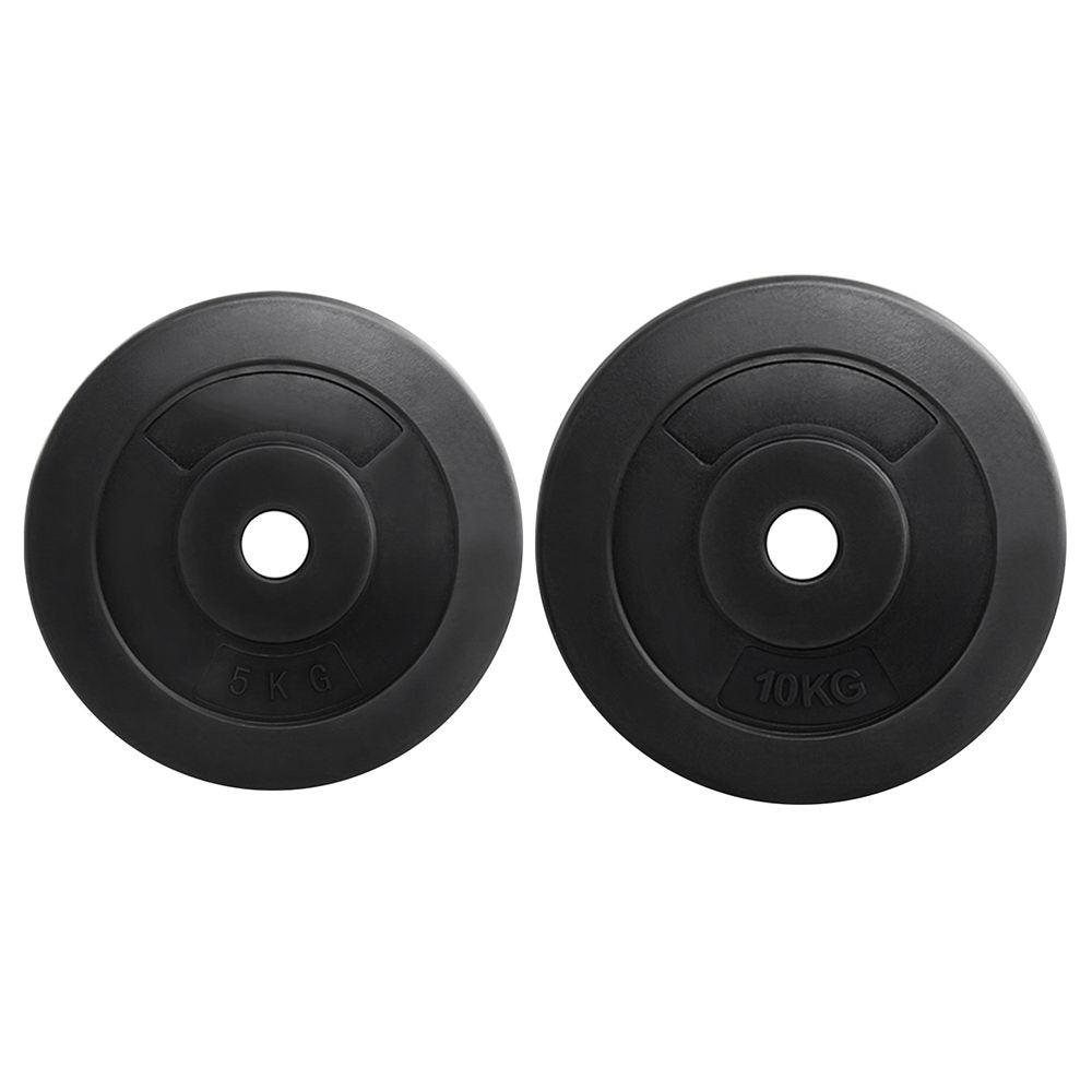 Everfit 50kg Barbell Weight Plates | Standard | Home Gym | Press Fitness Exercise