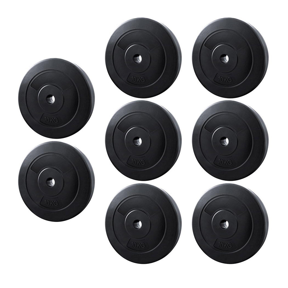 Everfit 80kg Barbell Weight Plates | Standard | Home Gym Press Fitness Exercise