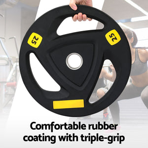 Everfit Weight Plates | Standard 25kgx2 | Dumbbells | Barbells Plate | Weight Lifting | Home Gym