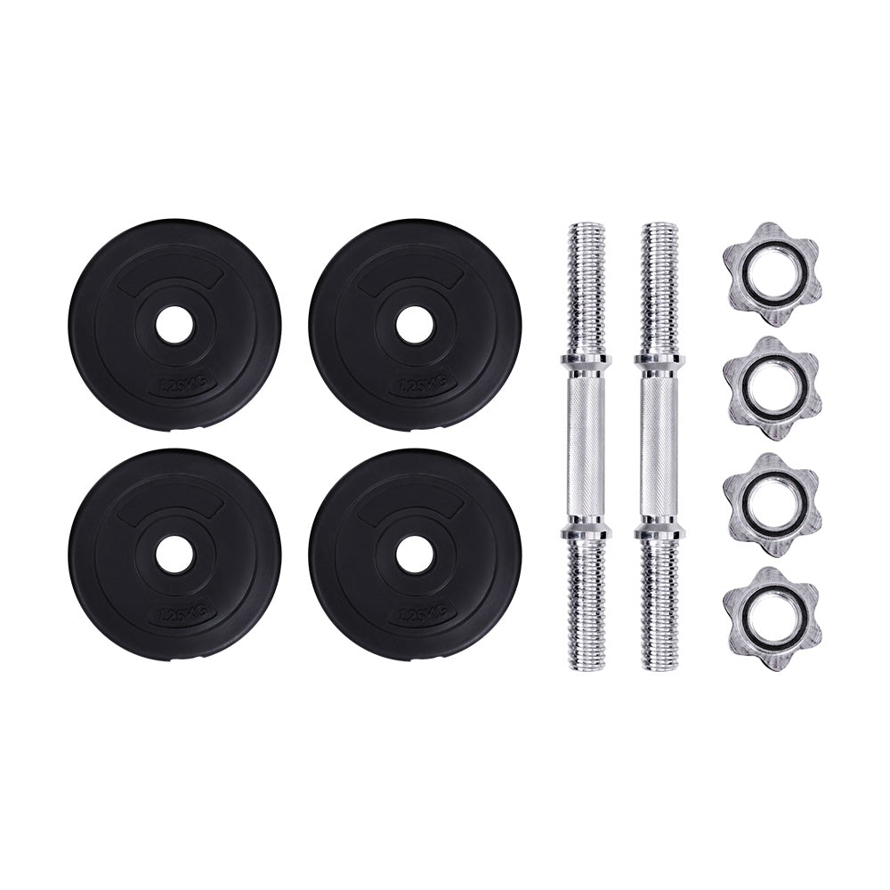 Everfit 10kg Dumbbell Set | Weight Plates | Dumbbells | Lifting Bench