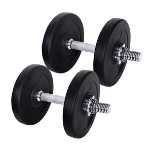 Everfit 15kg Dumbbell Set | Weight Plates | Dumbbells | Lifting Bench