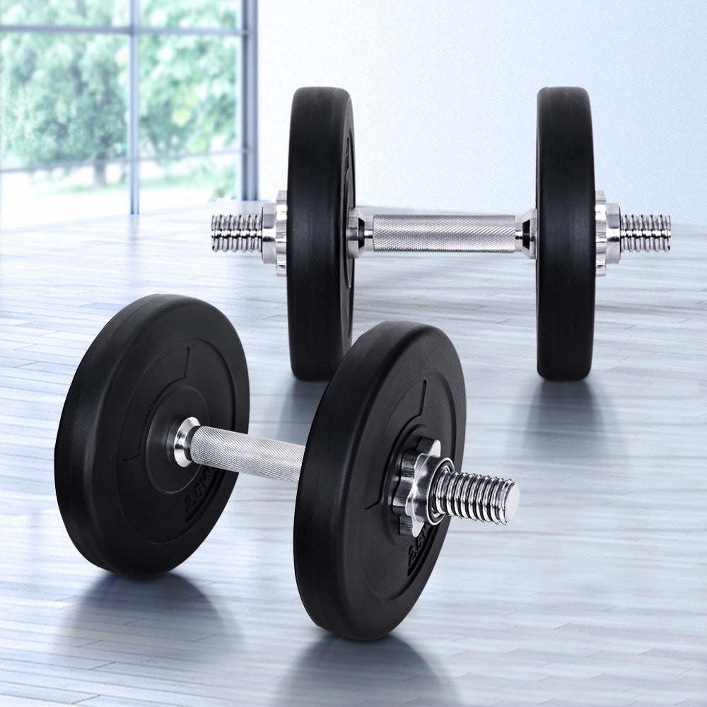 Everfit 15kg Dumbbell Set | Weight Plates | Dumbbells | Lifting Bench