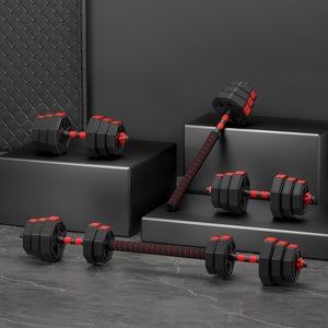 Everfit Dumbbell Barbell Set | 20kg | Adjustable | Weight Plates