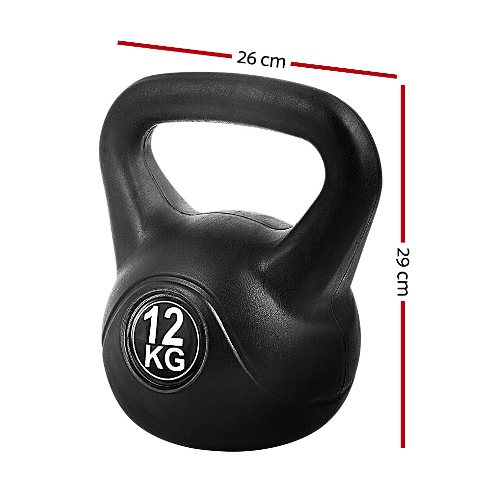Everfit 12kg Kettlebell Set | Weight Lifting | Bench | Dumbbells | Kettlebell | Gym | Home
