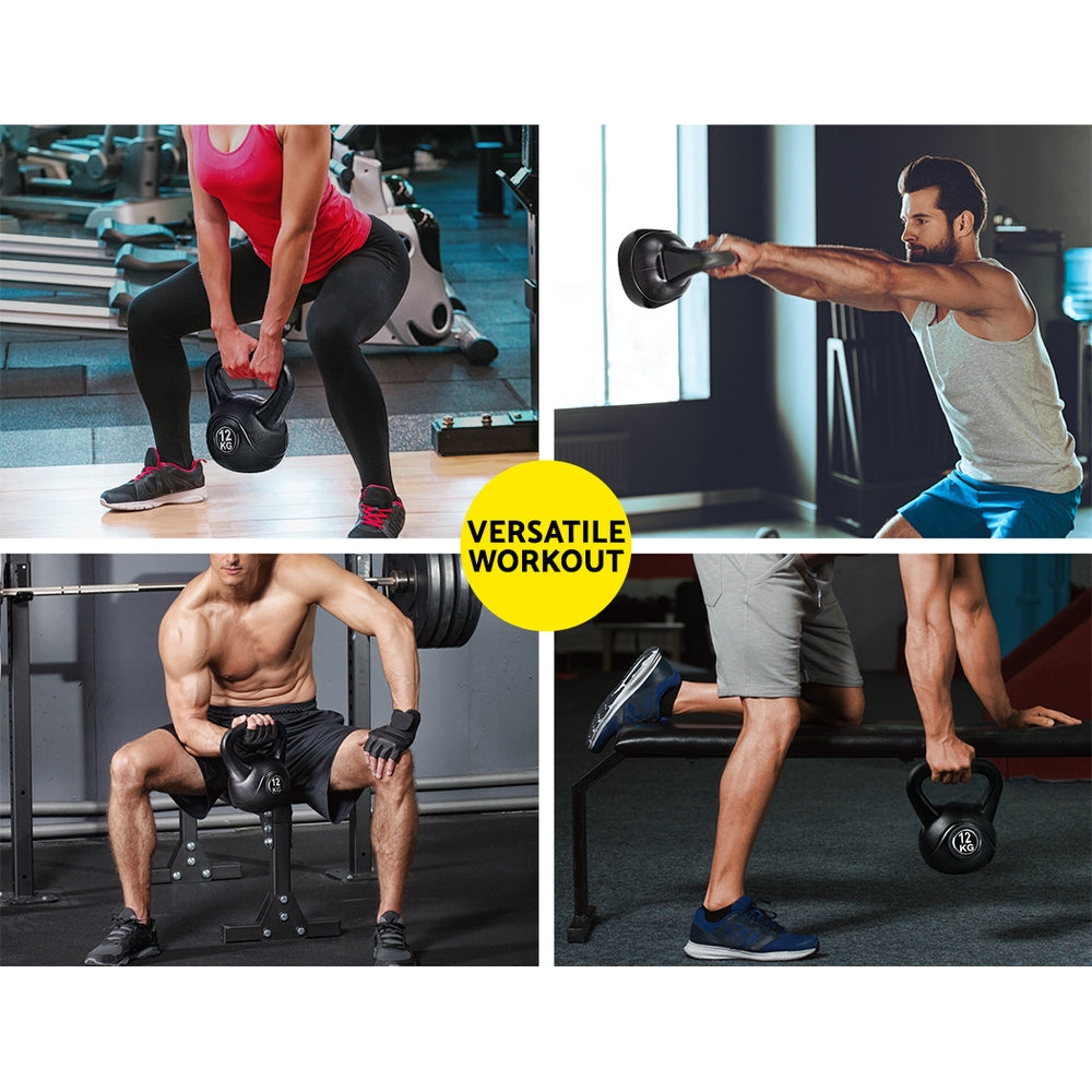 Everfit 12kg Kettlebell Set | Weight Lifting | Bench | Dumbbells | Kettlebell | Gym | Home