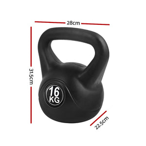 Everfit 16kg Kettlebell Set | Weight Lifting | Bench | Dumbbells | Kettlebell | Gym | Home