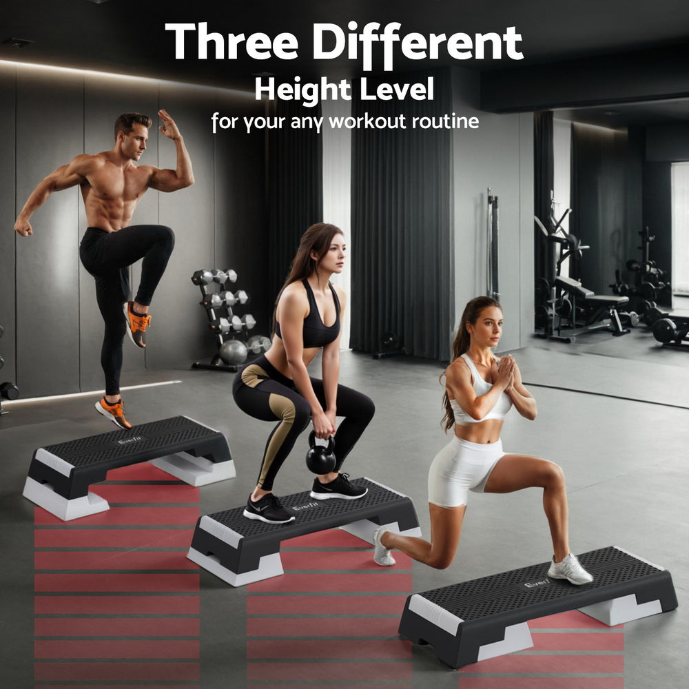 Everfit Aerobic Stepper | 3 Level Adjustable | Home Workouts