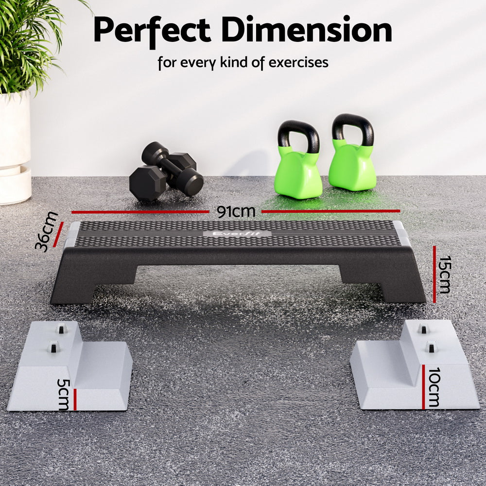 Everfit Aerobic Stepper | 3 Level Adjustable | Home Workouts