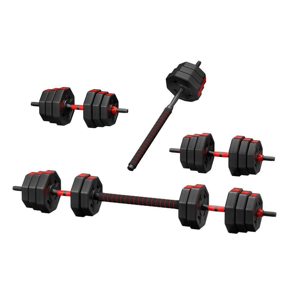 Everfit Dumbbell Barbell Set | 40kg | Adjustable | Weight Plates