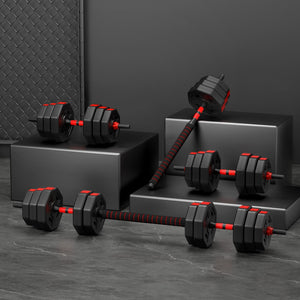 Everfit Dumbbell Barbell Set | 40kg | Adjustable | Weight Plates