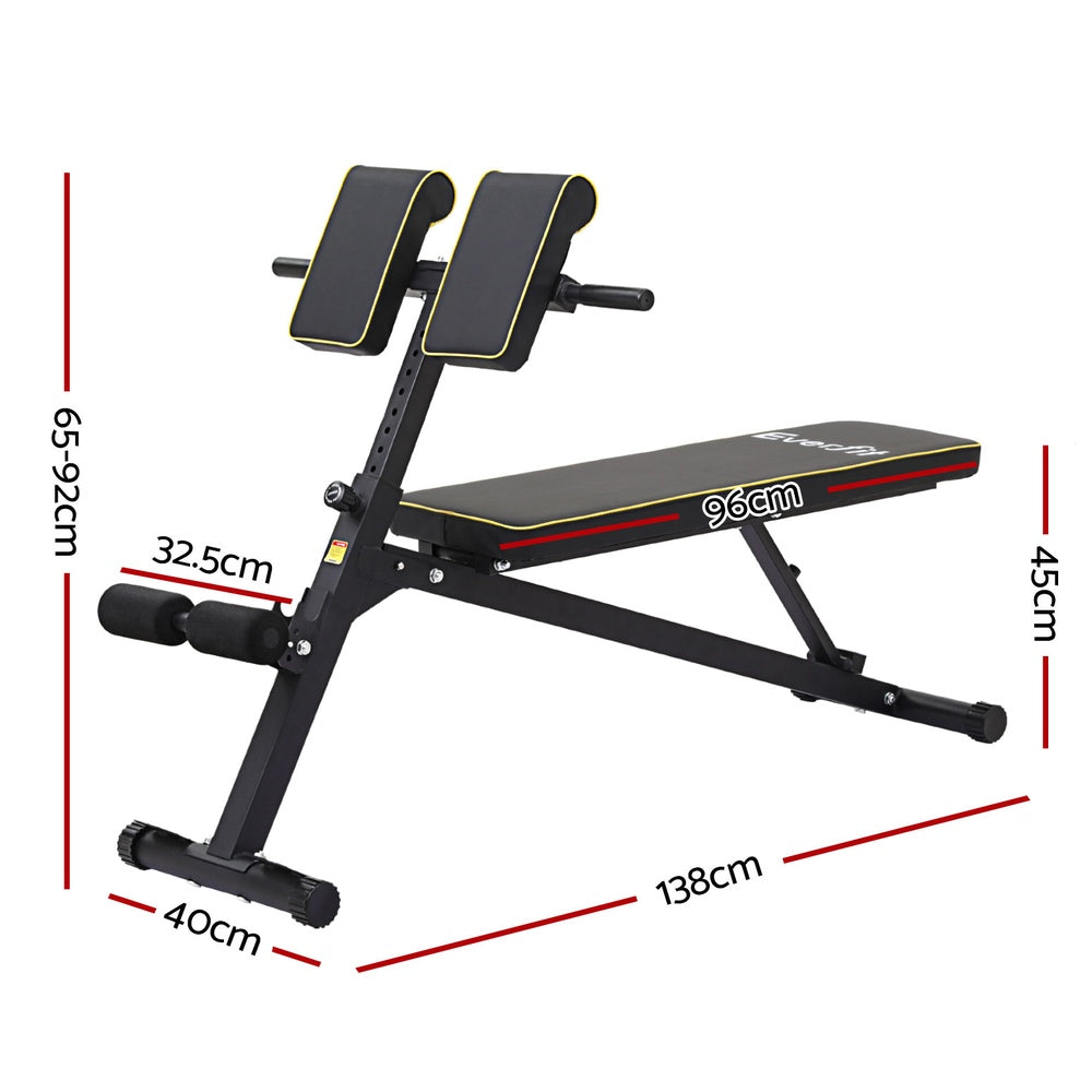Everfit Roman Chair | Adjustable Weight Bench | Strength Training | Preacher Curls