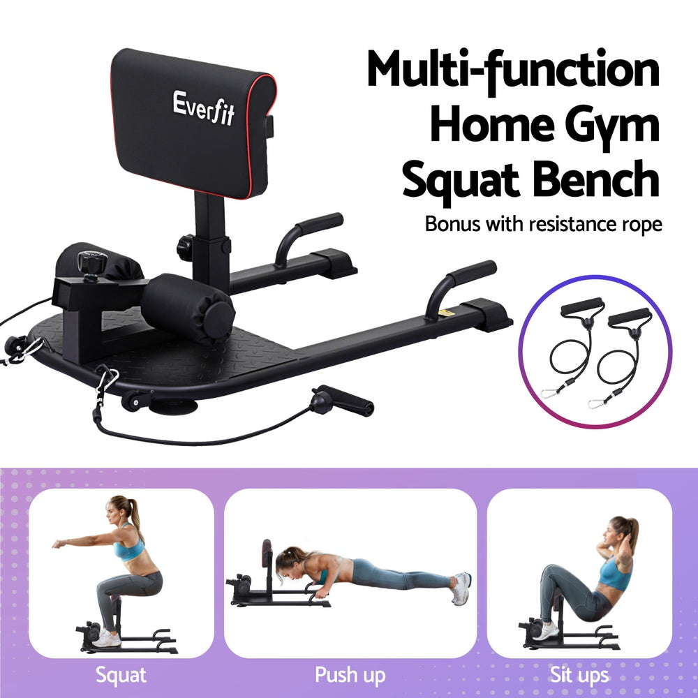 Everfit Deep Sissy Squat Weight Bench | Adjustable Leg Extension | Strength Training