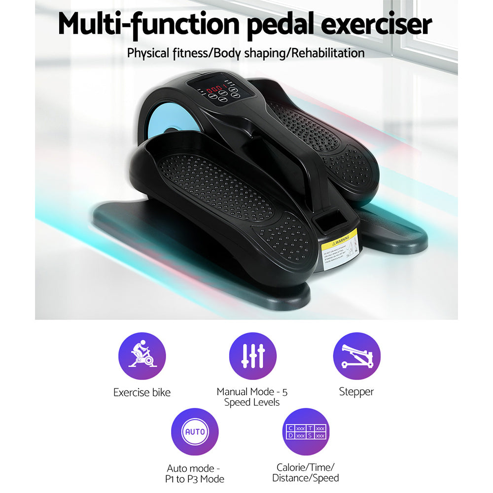 Everfit Pedal Exerciser | Mini Exercise Bike | Cross Trainer | 50W | Blue