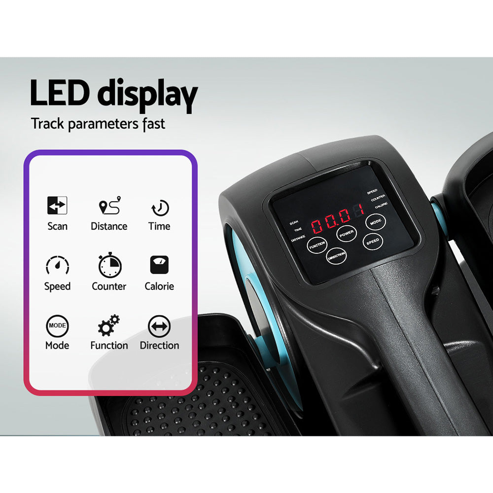 Everfit Pedal Exerciser | Mini Exercise Bike | Cross Trainer | 50W | Blue