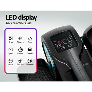 Everfit Pedal Exerciser | Mini Exercise Bike | Cross Trainer | 50W | Blue