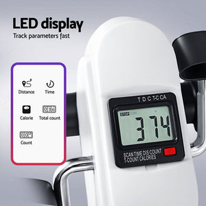 Everfit Pedal Exerciser | Mini Exercise Bike | Cross Trainer | Under Desk Bike | White