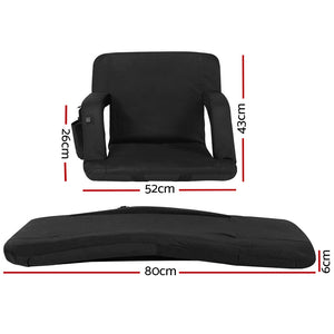 Floor Lounge Sofa Bed Set 2pc | Heated Cushion | With Armrests