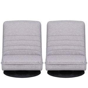 Artiss 2 Swivel Floor Chair 360 Adjustable Foldable Lounge Seat Floor Sofa Chair Grey