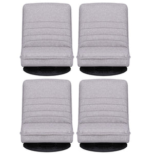 Artiss 4PCS Swivel Floor Chair 360 Adjustable Foldable Lounge Seat Floor Sofa Chair Grey