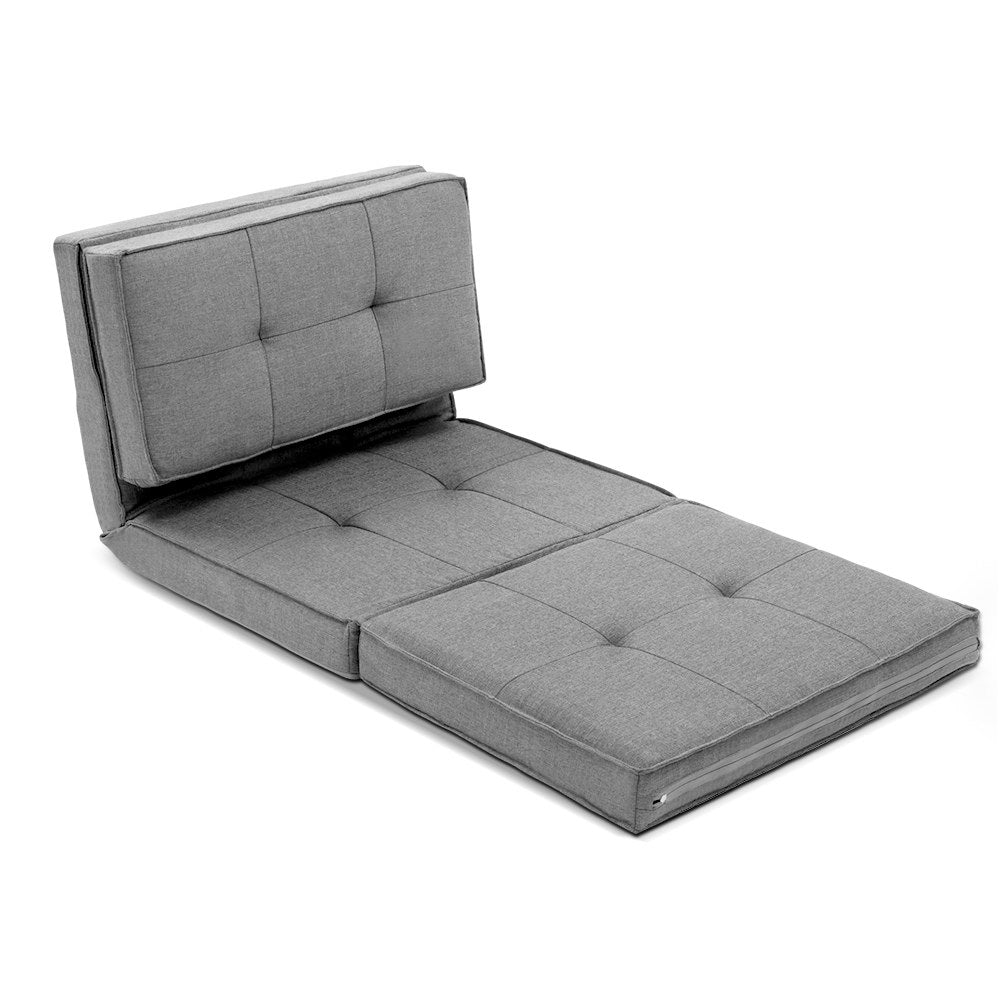 Floor Lounge | Single Sofa Bed | Grey | Fabric