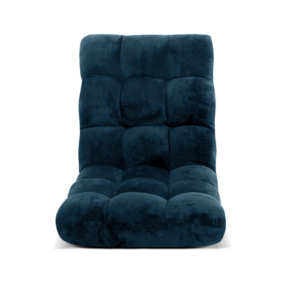 Floor Lounge Sofa Bed | Flannel Fabric | Navy