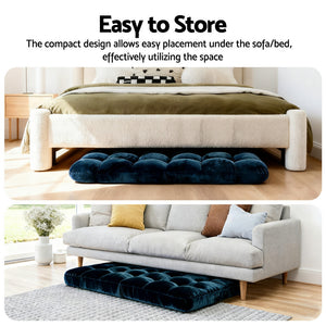 Floor Lounge Sofa Bed | Flannel Fabric | Navy