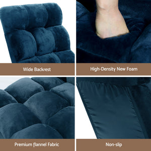 Floor Lounge Sofa Bed | Flannel Fabric | Navy