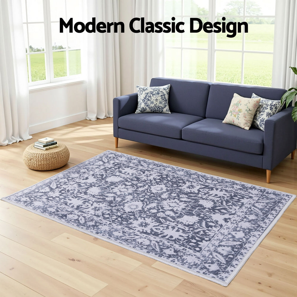 Washable Floor Rug | 120x170cm | Soft Velvet | Modern