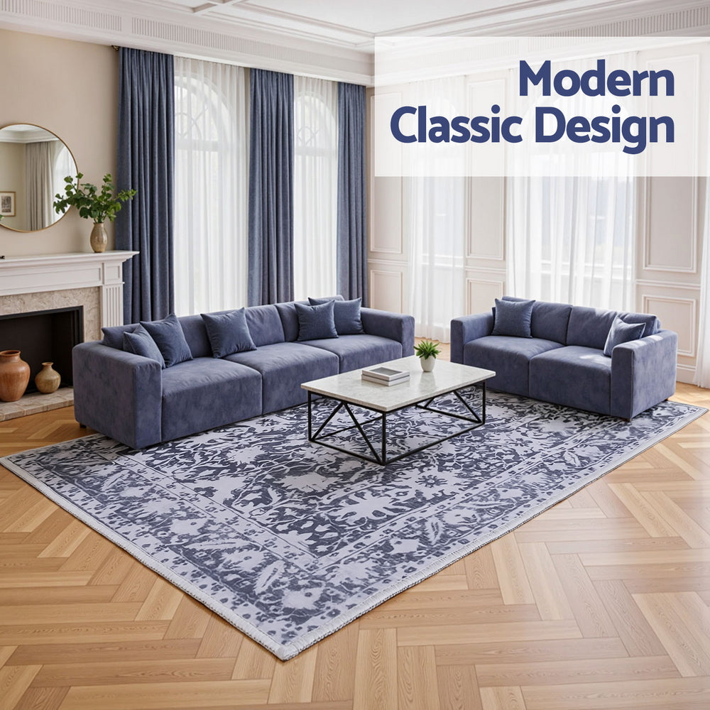 Soft Velvet Washable Rug | 240x340cm | Modern Floor Carpet Mat