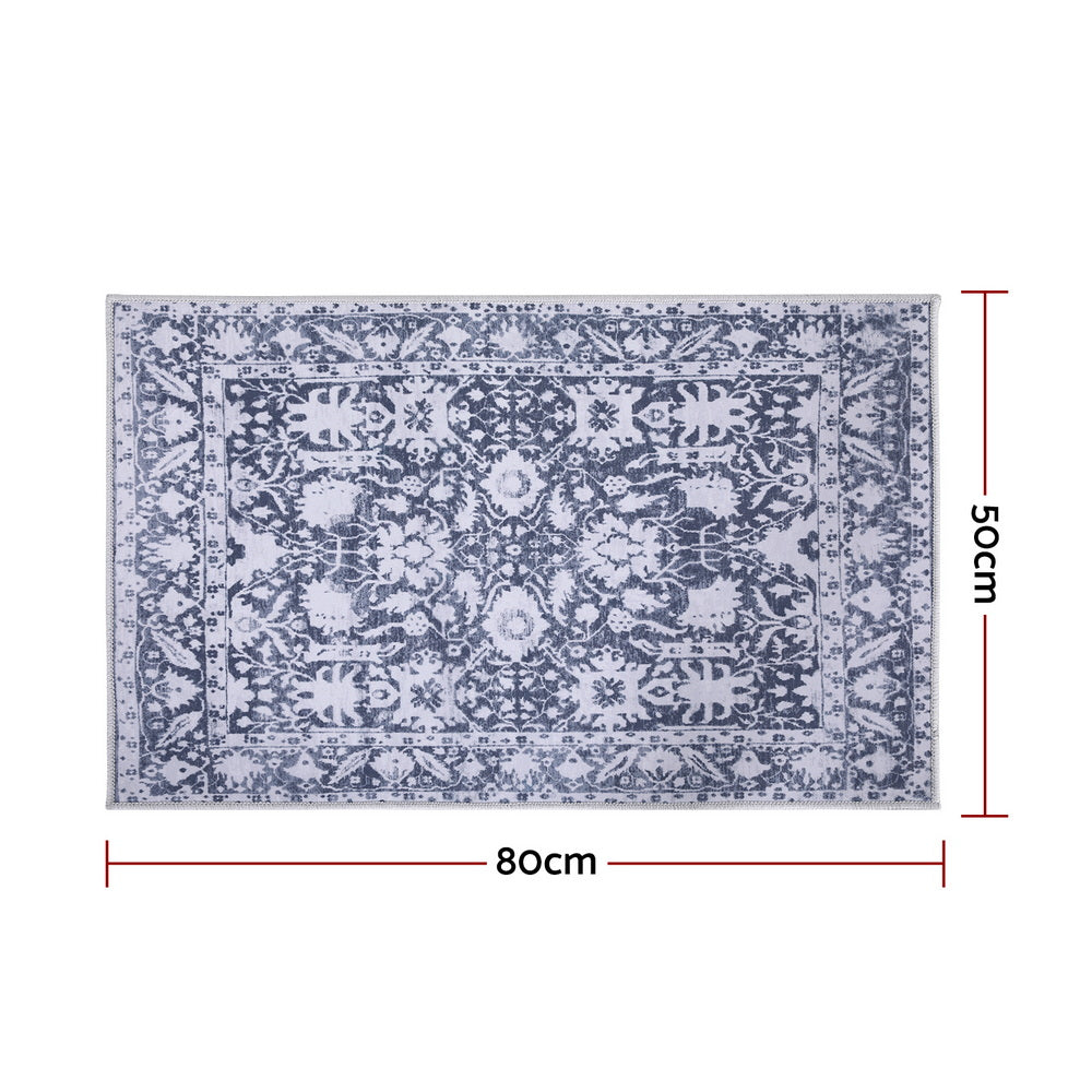 Velvet Entry Mat | 50x80cm | Non-Slip Small Rug | Modern