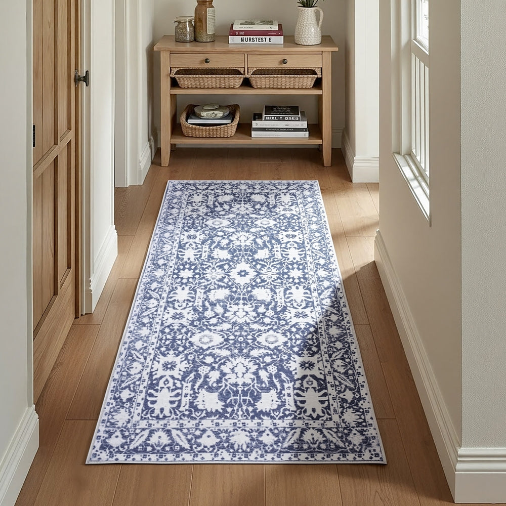 Hallway Runner Rug | 80x180cm | Soft Velvet | Washable Kitchen Mat