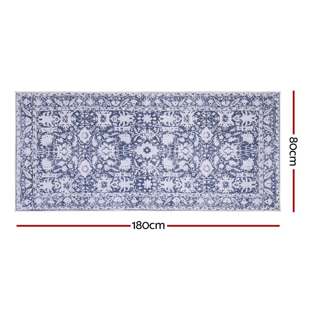 Hallway Runner Rug | 80x180cm | Soft Velvet | Washable Kitchen Mat