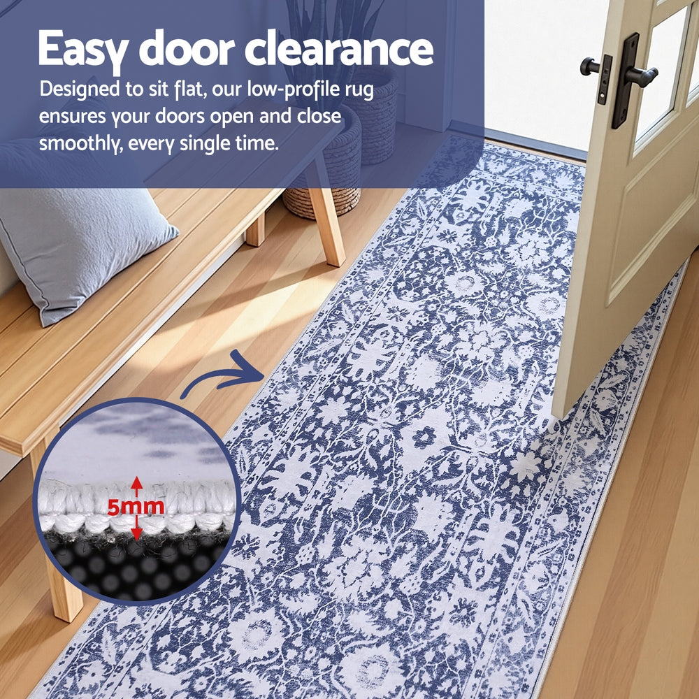Runner Rug | 80x300cm | Velvet Washable | Long Hallway Mat