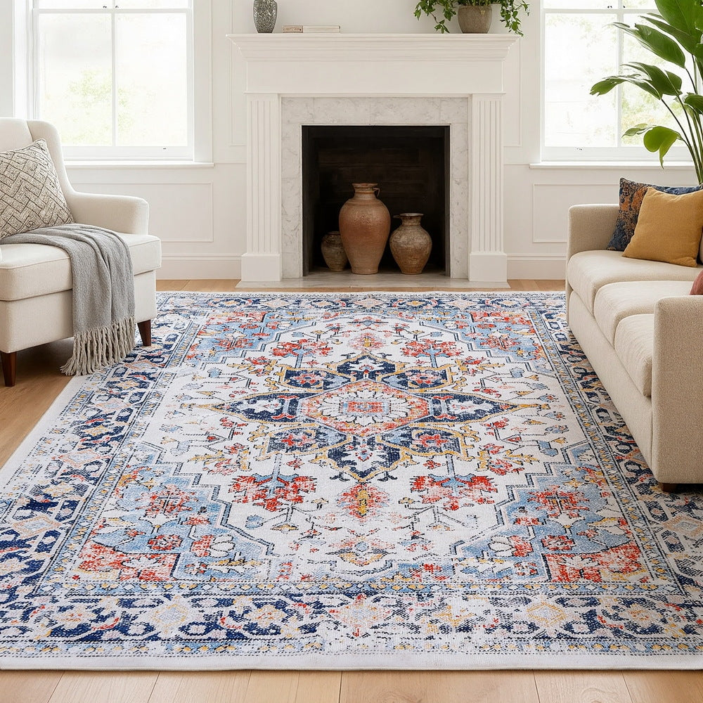 Large Washable Rug | 200x290cm | Easy-Care Floor Carpet