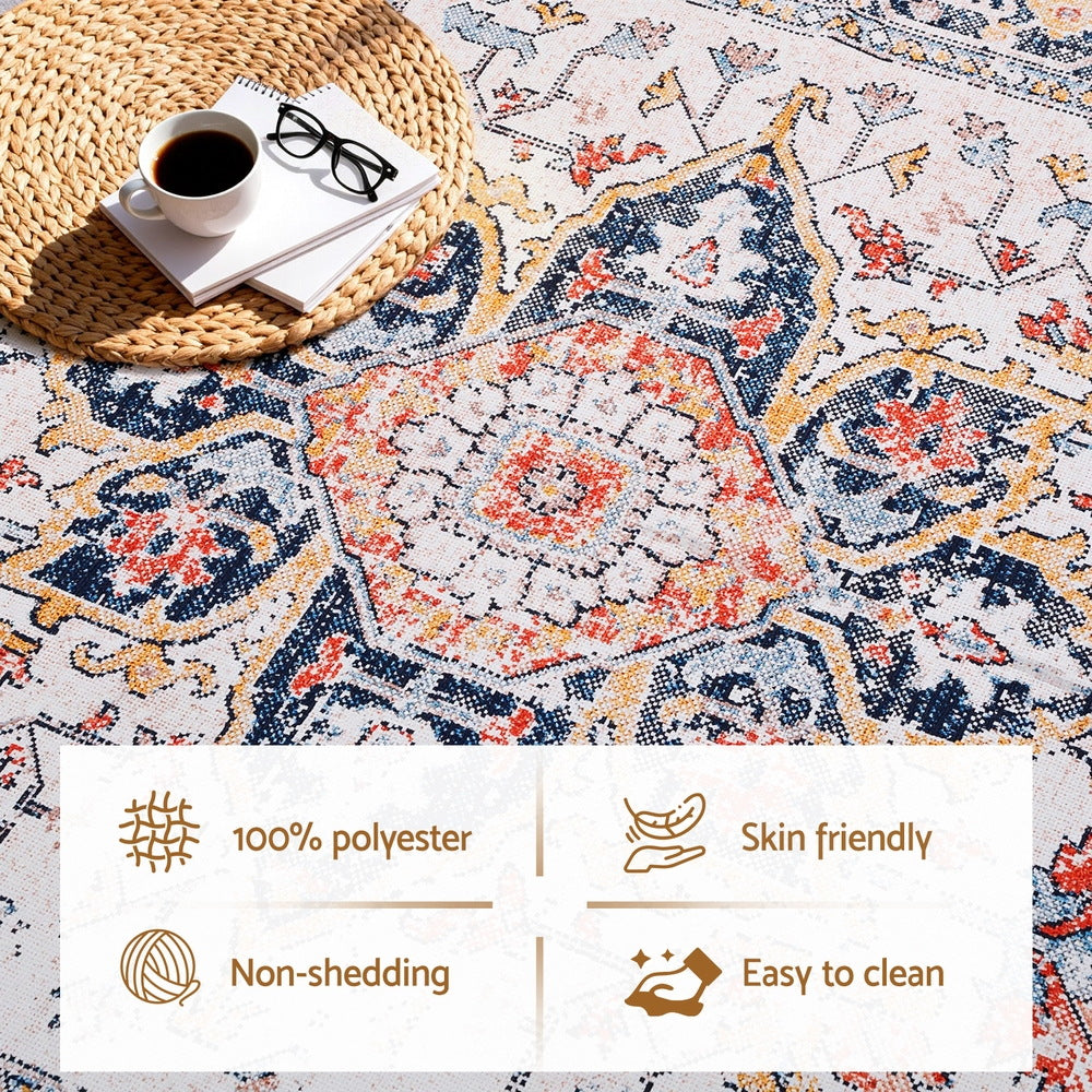 Large Washable Rug | 200x290cm | Easy-Care Floor Carpet