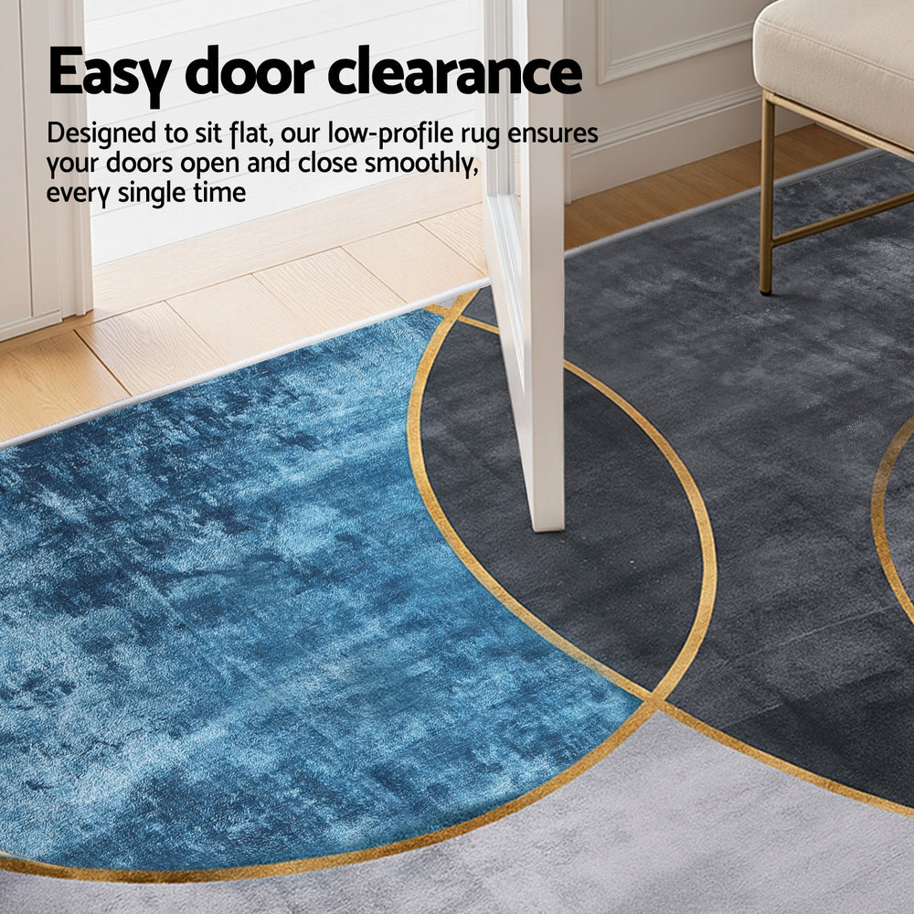 Washable Rug | 160x230cm | Geometric Pattern | Modern Floor Carpet