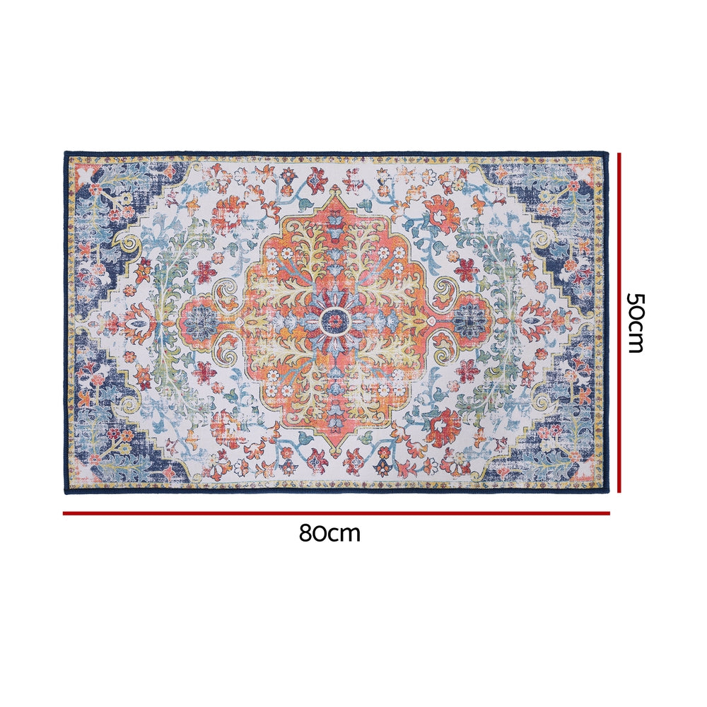 Bohemian Doormat | 50x80cm | Short Pile | Non-Slip Entryway Mat