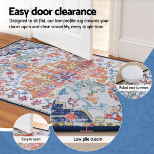 Bohemian Doormat | 50x80cm | Short Pile | Non-Slip Entryway Mat