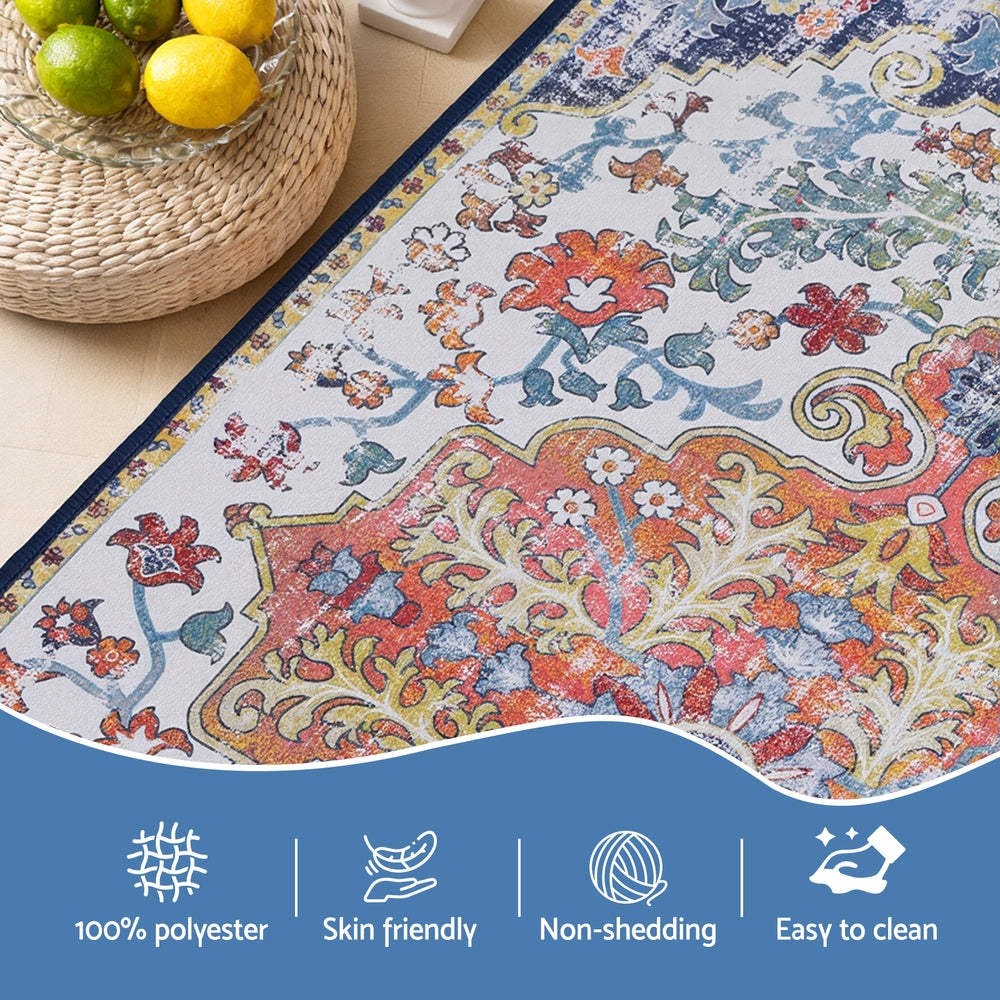 Bohemian Doormat | 50x80cm | Short Pile | Non-Slip Entryway Mat