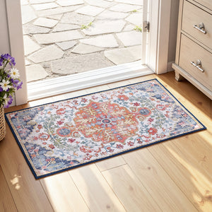 Bohemian Doormat | 50x80cm | Short Pile | Non-Slip Entryway Mat