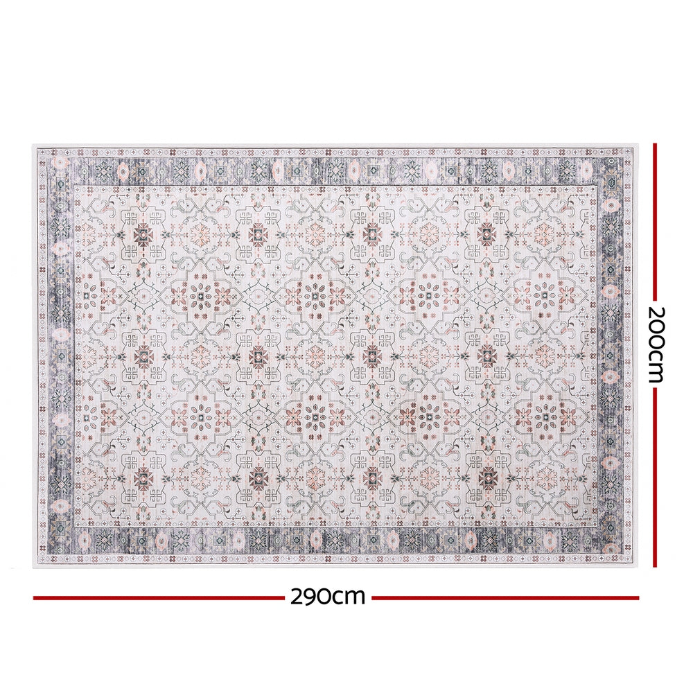 Washable Floor Rug | 200x290cm | Modern Large Area Carpet