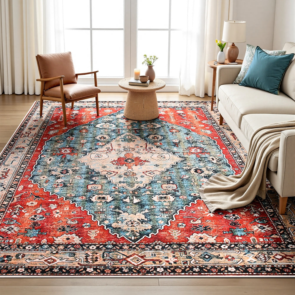 Washable Area Rug | 240x340cm | Modern Living Room Carpet Mat